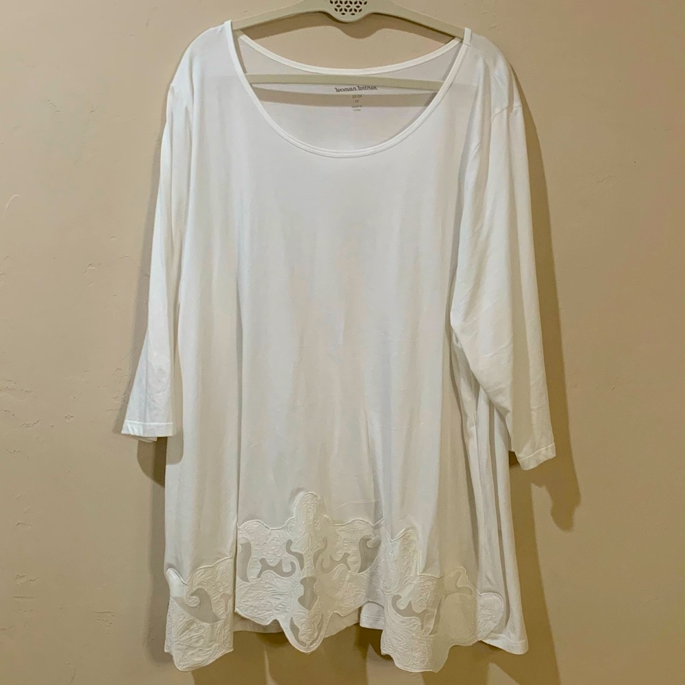 Woman Within white tunic